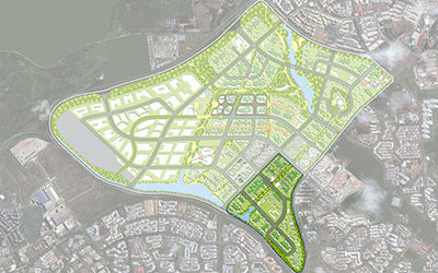 Aerial view of Plantation District.